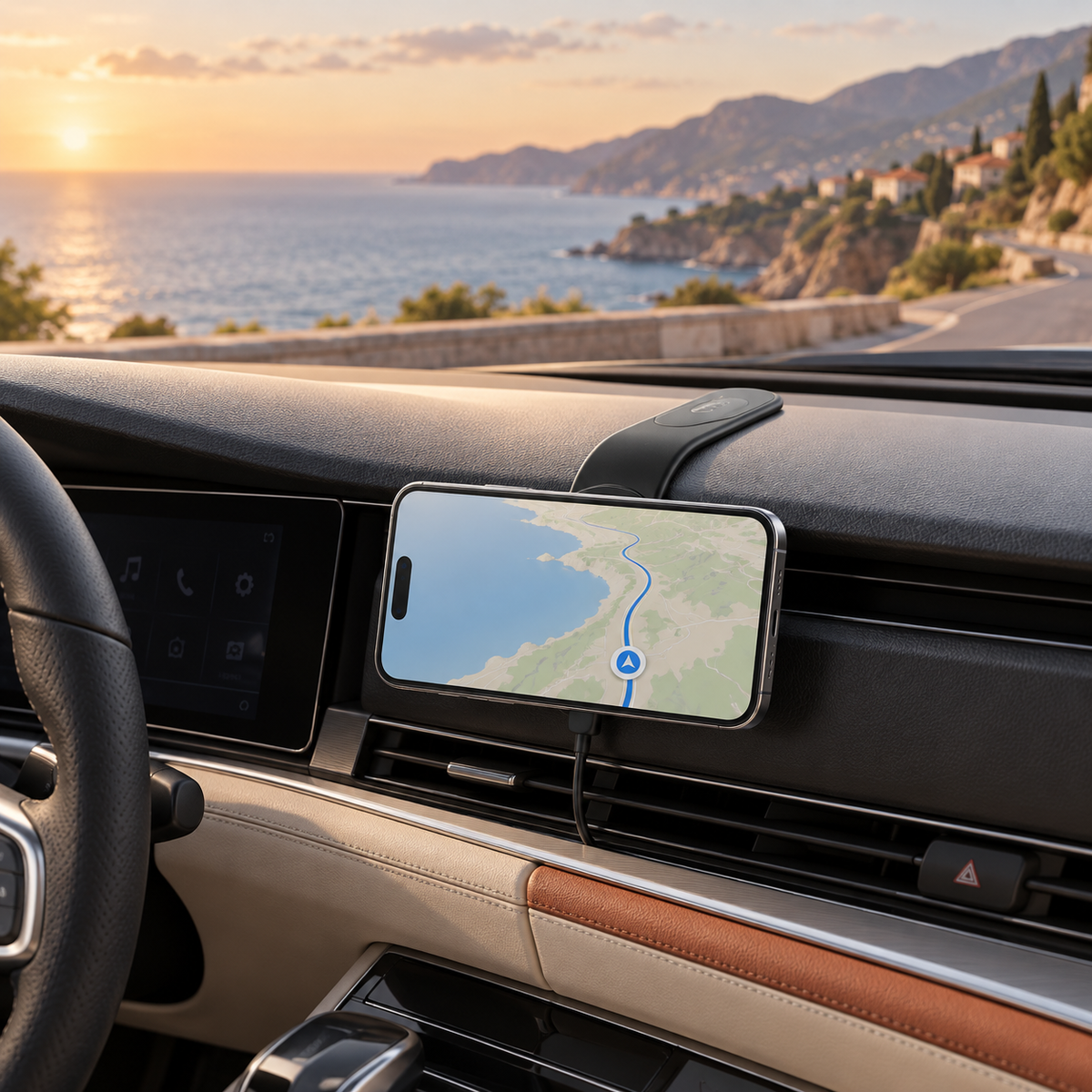 Supporto Magnetico Flessibile da Auto con Ricarica Wireless 15W