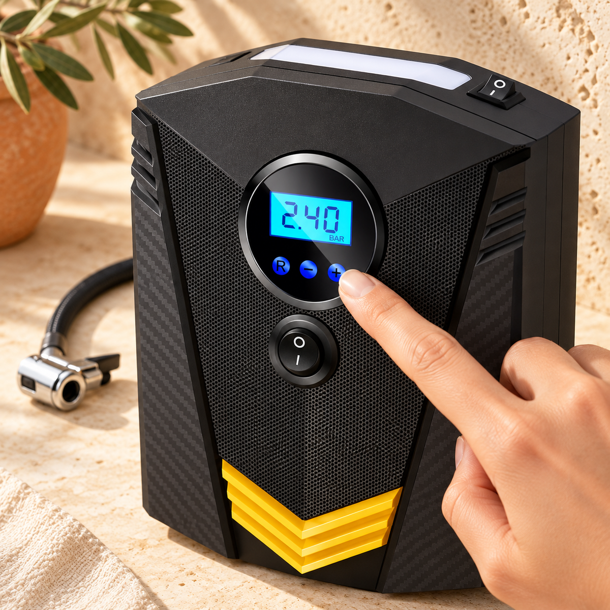 Compressore Portatile Digitale per Pneumatici 12 V